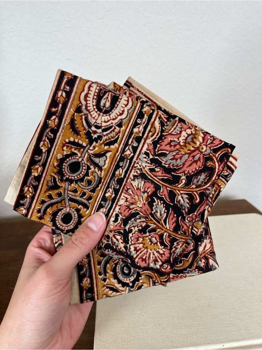 Vintage hand block printed napkins
